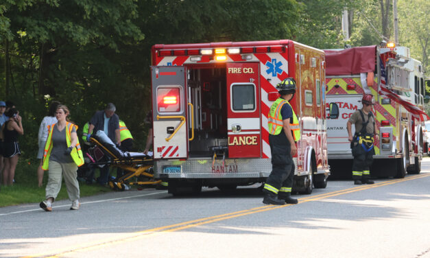 Motorcycle and car involved in crash on 202