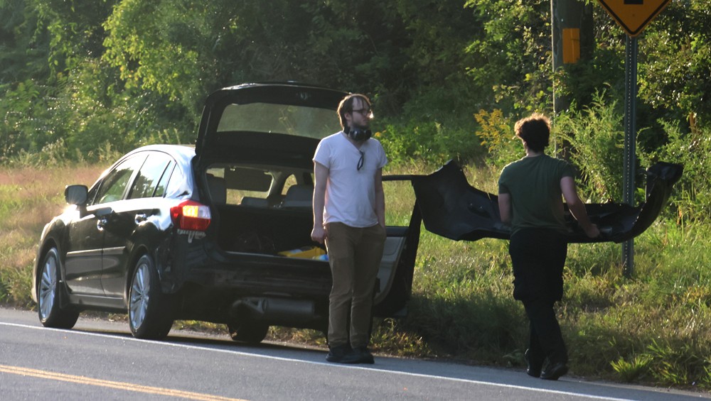Motorcycle rear-ends car on Route 118