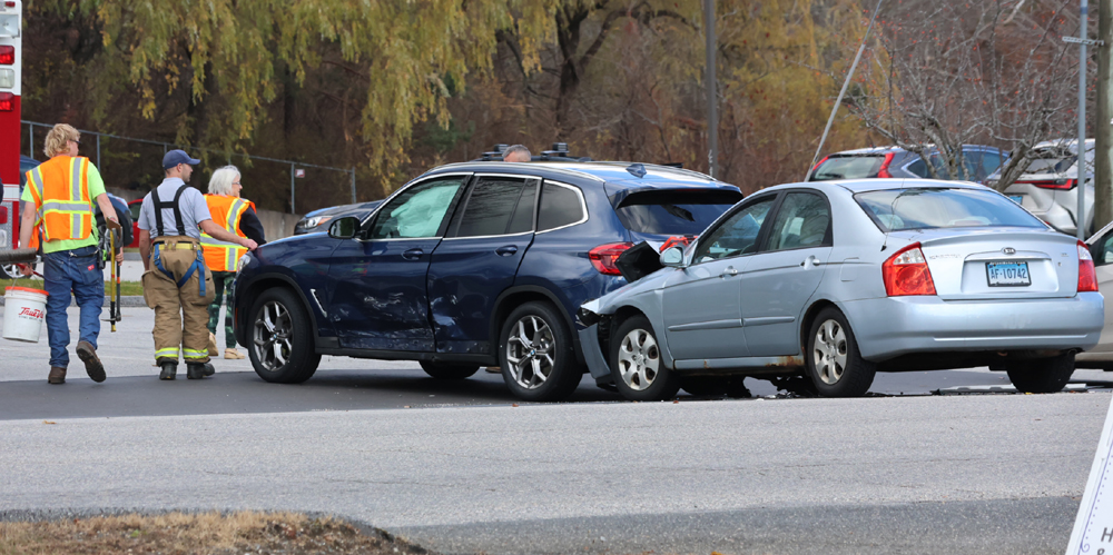 Firefighters respond to two-car accident