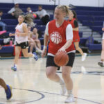 Women alumni put on a basketball show