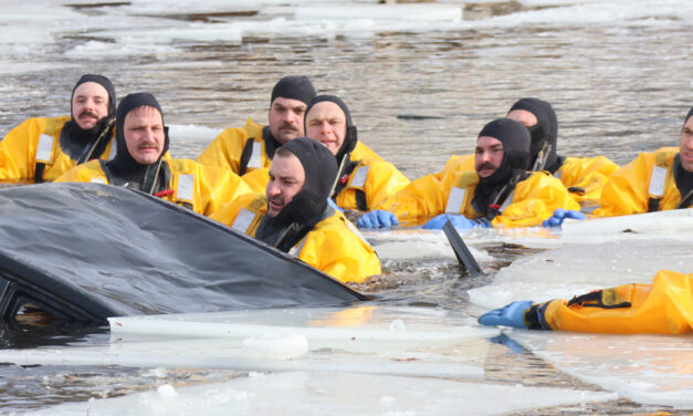 Conditions ideal for ice rescue exercise