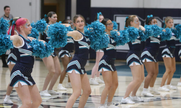 Lakeview cheer team showing its spirit