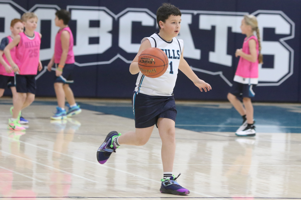Young Hills players put on halftime show