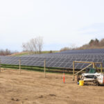 Solar array being built on Morris hillside
