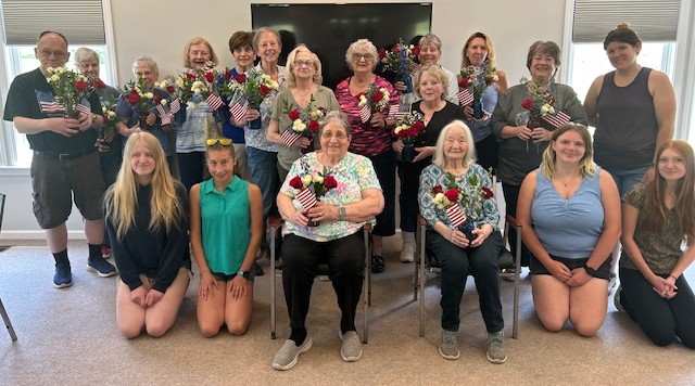 Patriotic displays made at senior center