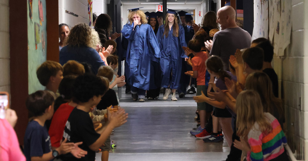 Lakeview seniors take a traditional stroll