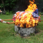 Post 27 hosts annual flag-burning ceremony