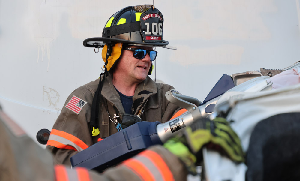 Staying sharp: Firefighters practice skills