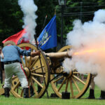 Cannons fired in salute to 13 colonies
