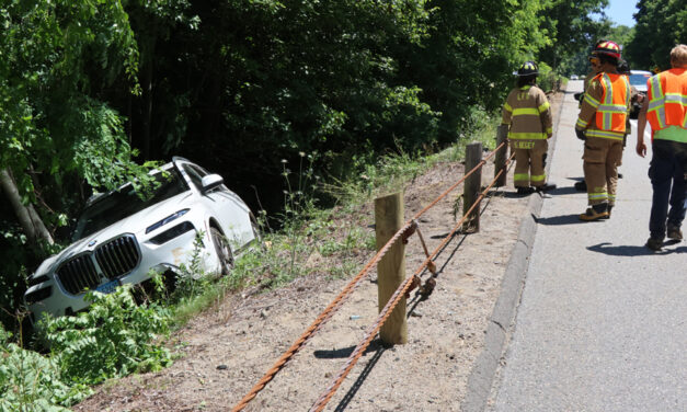 Driver, occupant escape injury in crash