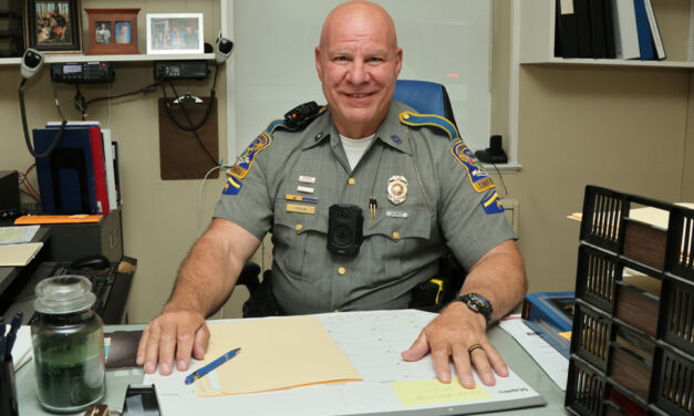 Trooper Holm on the way to retirement
