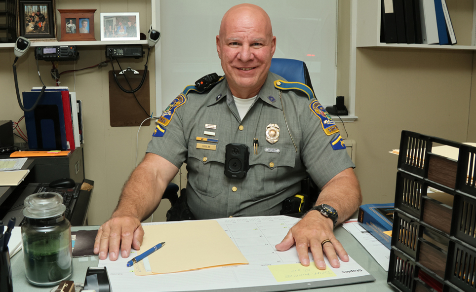 Trooper Holm on the way to retirement